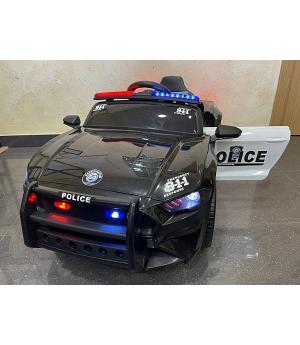 Coche Eléctrico Policia 12v con luces y mando -  LEBBH0007 Negro, LE4781